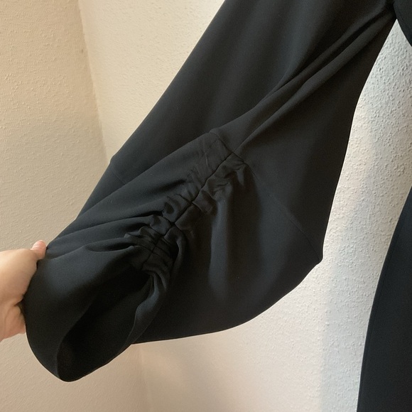 Roksanda Bow Detailed Cady Atlen Midi Dress Size US 4 Black Pink - Picture 6 of 14